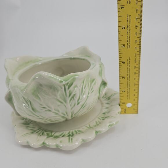 Vintage Holland Mold Cabbage Bowl Soup Tureen Plate Platter Serving Bowl Dish 92 - Picture 9 of 12